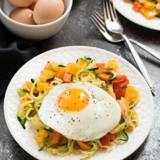 Zucchini Hash With Farm Fresh Eggs- super simple and highly nutritious breakfast! #glutenfree | www.nutritiouseats.com