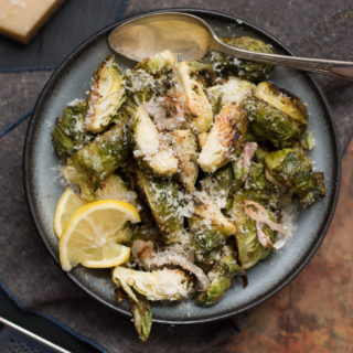 Lemon Parmesan Brussels Sprouts #glutenfree | www.nutritiouseats.com