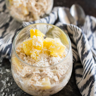 Pineapple Coconut Overnight Oats are a simple, make-ahead breakfast that will provide you with long lasting balanced nutrition!