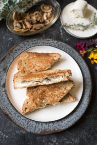 Grilled Goat Cheese Sandwiches With Mushrooms