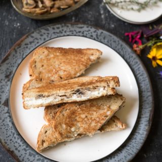 Grilled Goat Cheese Sandwiches with Mushrooms are simple yet gourmet, perfect for when you want grown-up flavors in a classic sandwich for any meal of the day.