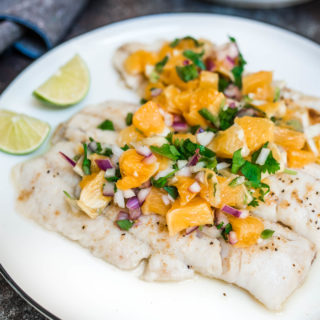 White Fish With Orange Salsa is a fresh and light dish that is gluten free, Whole 30 compliant and simple to prepare.