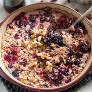 Berry Lavender Baked Oatmeal is a simple, gluten-free nourishing breakfast to help you start your day off right.