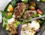This Beef and Grain Kofta bowl takes Middle Eastern inspired meatballs and pairs them with a hearty flavorful grain and some veggies for a nutrition packed meal!