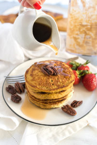 Sweet Potato Oat Blender Pancakes