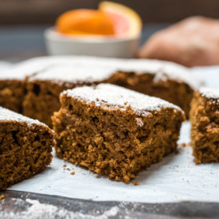 Gingerbread meets sweet potato in this snack cake filled with high fiber and nutritious whole grains.