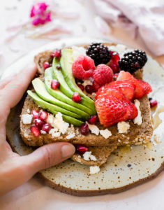 Avocado Goat Cheese Toast with Berries {Two Ways}