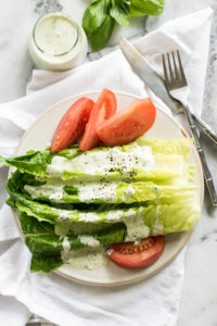 Romaine Wedge Salad with Green Goddess Dressing