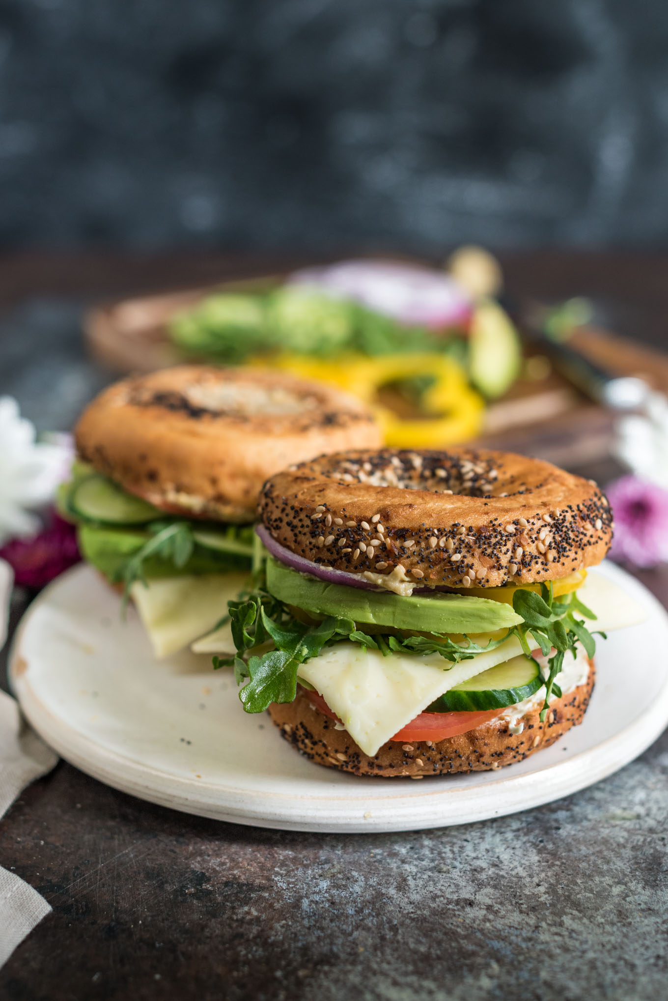 The Best Veggie Bagel Sandwich Nutritious Eats