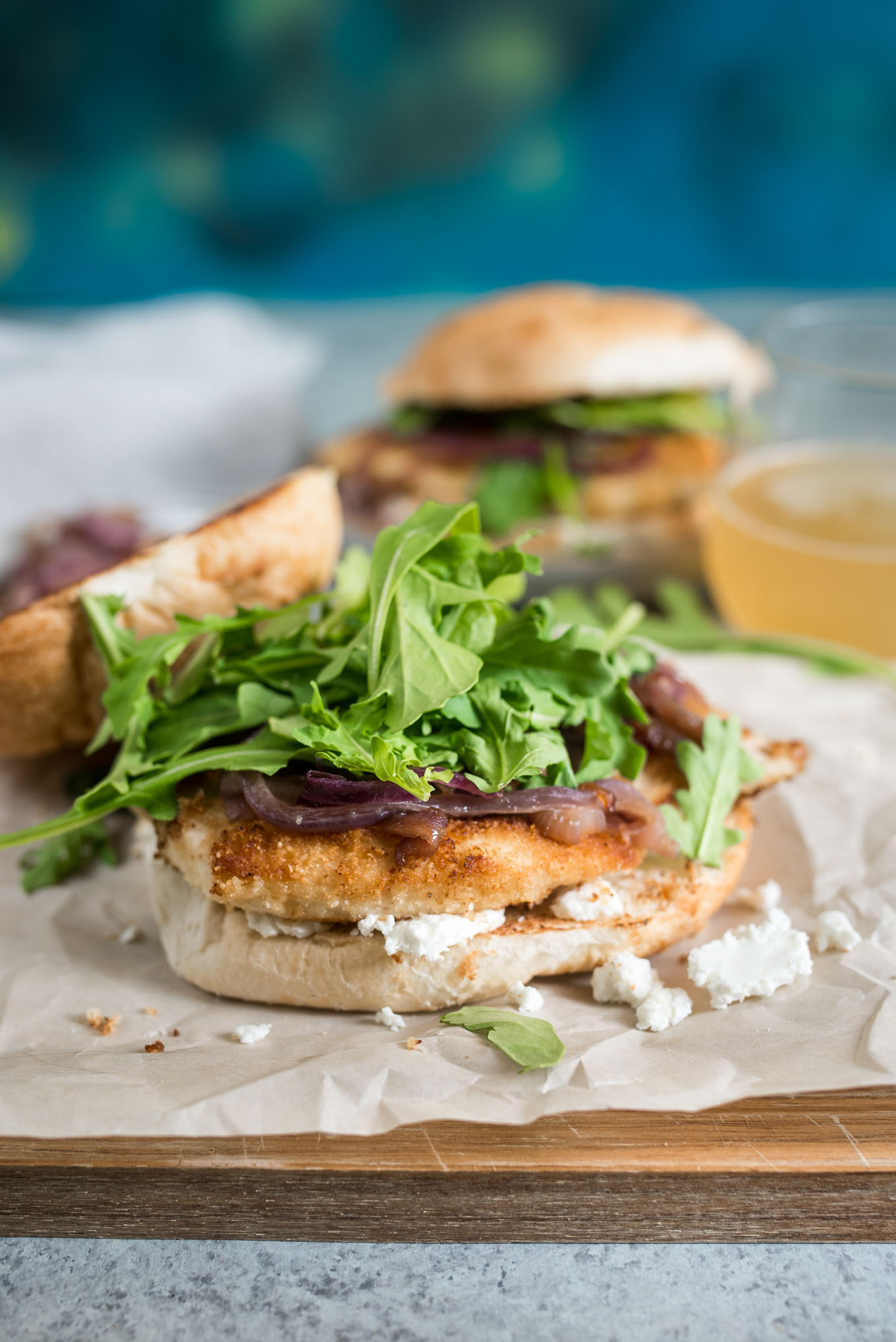 Panko and Almond Crusted Chicken Sandwich with Sautéed ...